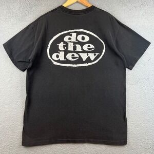 Vintage Mountain Dew T Shirt Mens L XL Black Do The Dew Graphic Tee Made in USA
